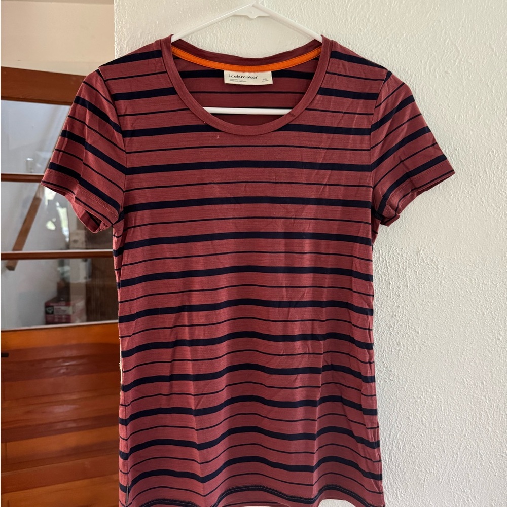 Striped Maroon and Navy icebreaker